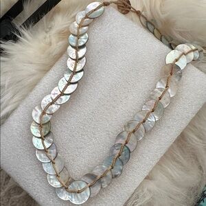 Mother Of Pearl Button Necklace
